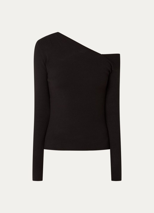 Essentiel Antwerp Imeric fijngebreide off-shoulder top