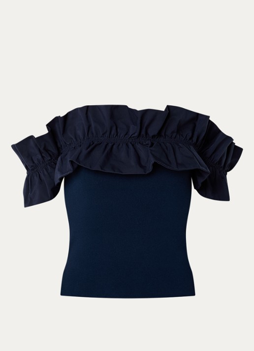 Essentiel Antwerp Jaqua off shoulder top met volant