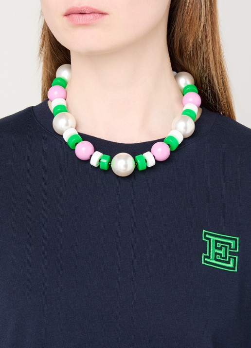 Essentiel Antwerp Jekko kralenketting  - voorkant 2 groen
