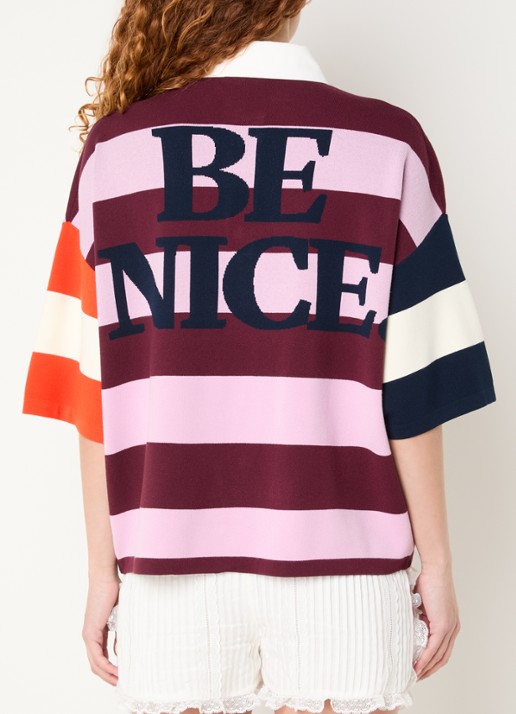 Essentiel Antwerp Jice polo met front- en backprint