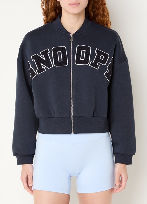 Essentiel Antwerp Jilnius sweatvest met flockprint