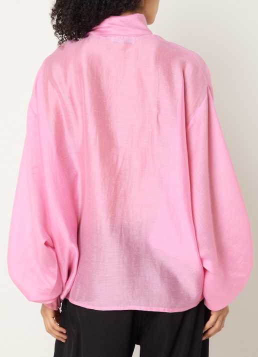 Essentiel Antwerp Karismatic top met sjaalkraag - achterkant 3 roze
