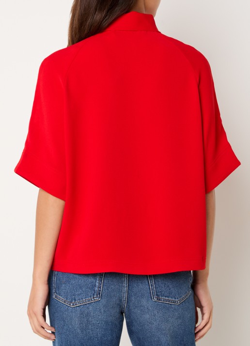 Essentiel Antwerp Kassie tuniek met sjaalkraag - achterkant 2 rood