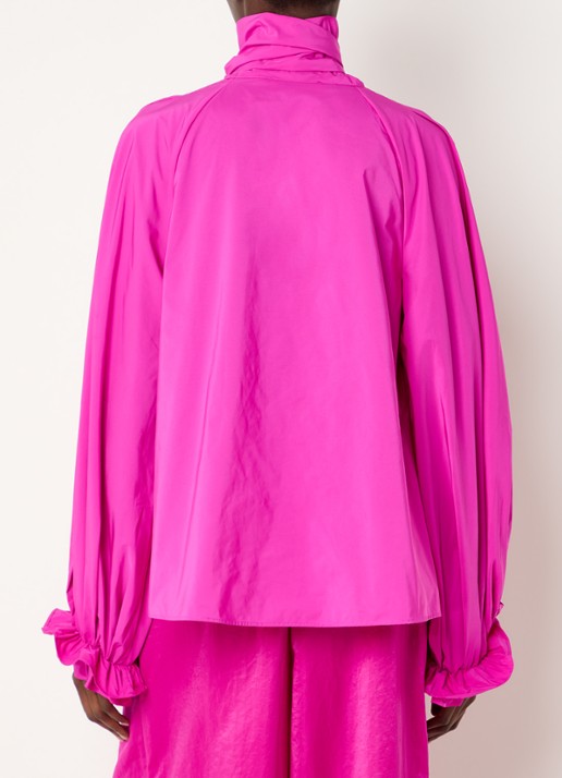 Essentiel Antwerp Kelly blouse met sjaalkraag  - achterkant 2 fuchsia