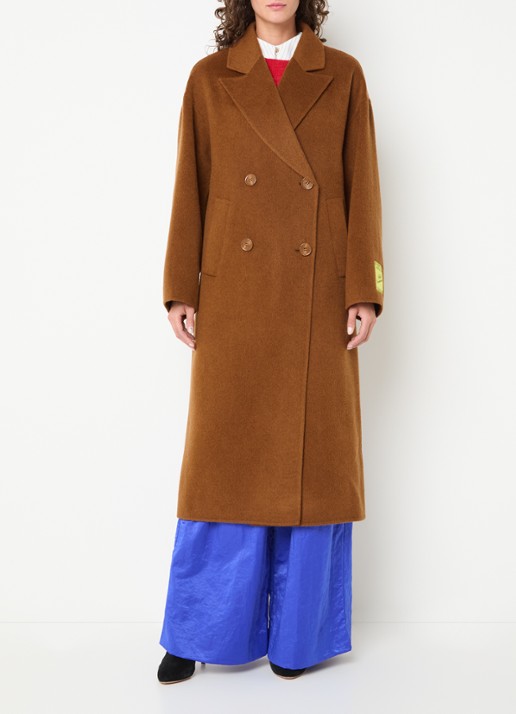 Essentiel Antwerp Kelp oversized mantel van wol met steekzakken