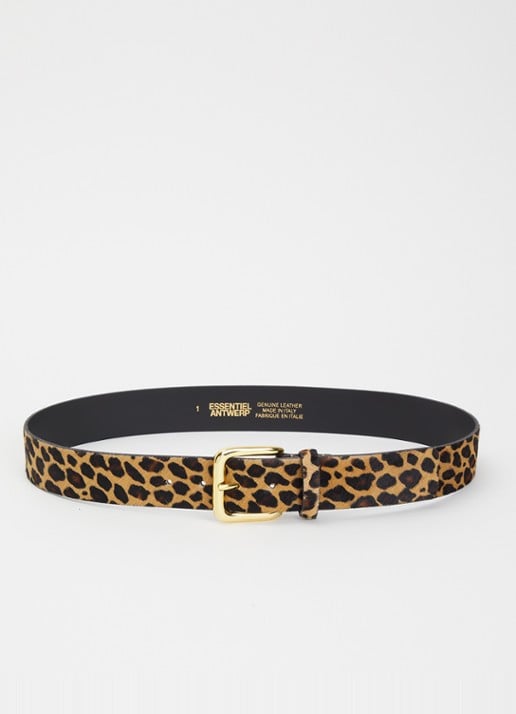 Essentiel Antwerp Kofee riem met panterprint