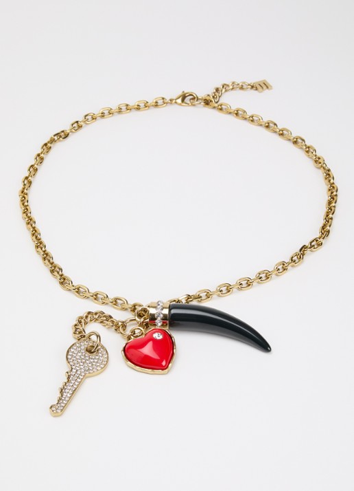 Essentiel Antwerp Koma ketting met hanger - detail goud