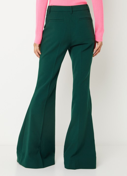 Essentiel Antwerp Konsiderate high waist flared fit broek - achterkant 2 donkergroen