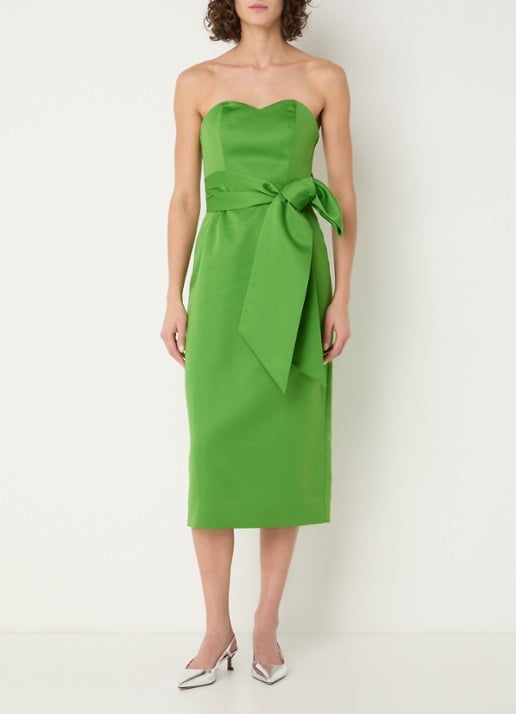 Essentiel Antwerp Midi jurk met strikceintuur