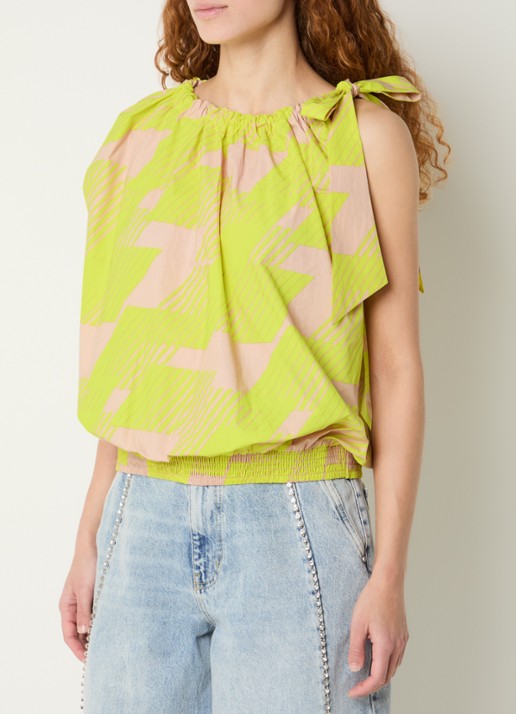 Essentiel Antwerp Off-shoulder top met print
