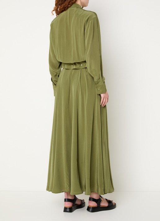 Essentiel Antwerp Playsuit met afneembare maxi plooirok - achterkant 4 mosgroen