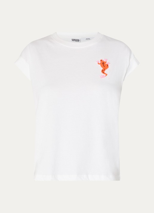 Essentiel Antwerp T-shirt met print - voorkant wit