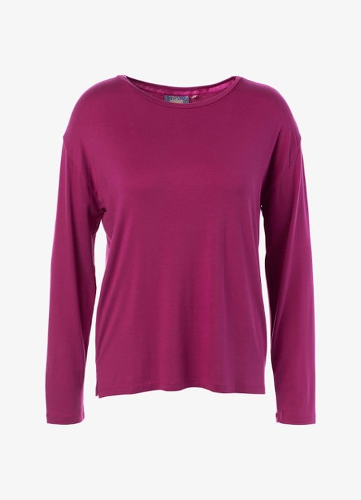 Essenza Denna loungetop met lange mouw - voorkant 7 roze