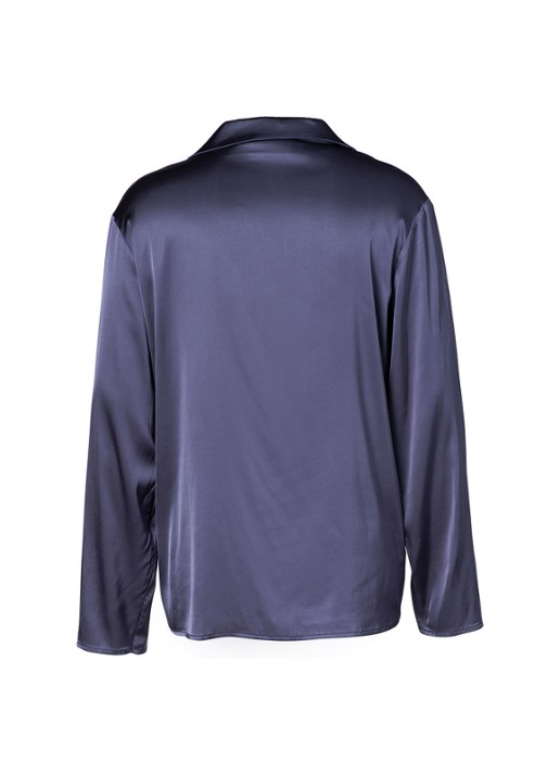 Essenza Elodie loungetop met glanzende finish - voorkant 7 donkerblauw