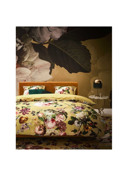 Essenza Fleur vloerkleed met bloemenprint 60 x 90 cm - detail 3 geel
