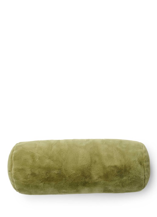 Essenza Furry rolkussen 50 x 22 cm - voorkant groen