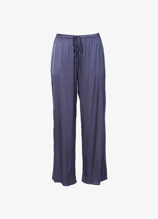 Essenza Ida loungebroek met glanzende finish - voorkant 8 donkerblauw