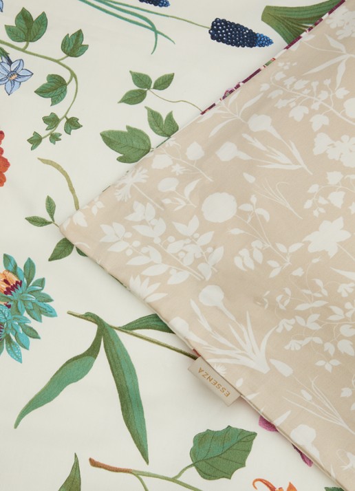 Essenza Marigold dekbedovetrekset van 100%  katoensatijn 220TC - inclusief kussensloop - detail vanillegeel