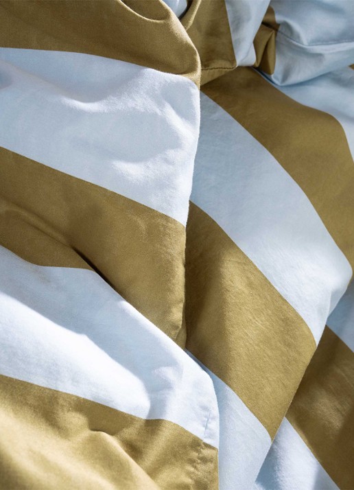 Essenza Minte dekbedovertrek van katoensatijn 300TC - inclusief kussensloop - detail 2 blauw