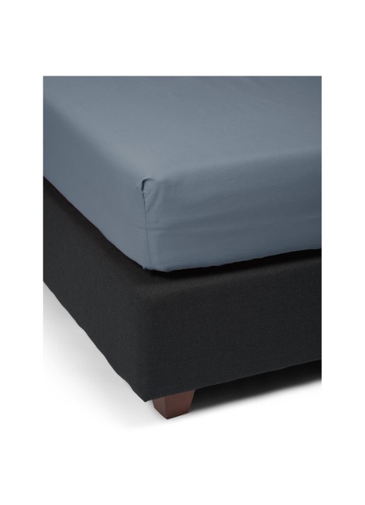 Essenza Minte hoeslaken van katoensatijn 300TC, hoekhoogte 35 cm - achterkant 9 jeans