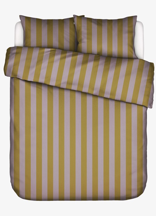 Essenza Minte Stripe dekbedovertrek van katoensatijn 300TC