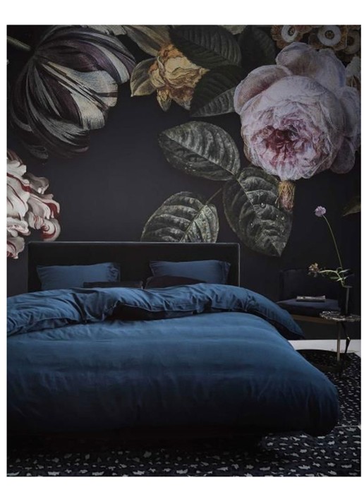 Essenza Premium Collection Minte katoensatijn dekbedovertrekset 300TC - inclusief kussenslopen - voorkant 3 donkerblauw