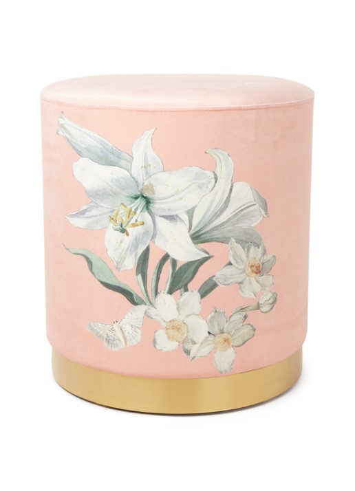 Essenza Rosalee poef 40 cm - voorkant 2 roze