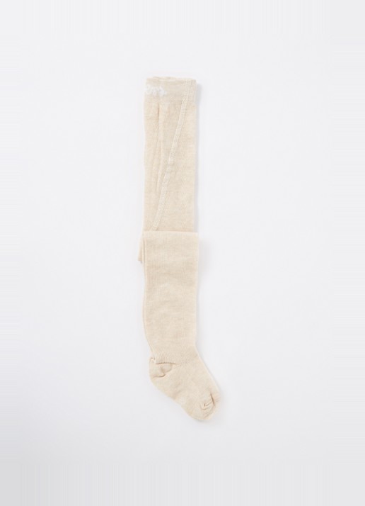 Ewers Fijnegebreide babymaillot in katoenblend - voorkant 2 beige