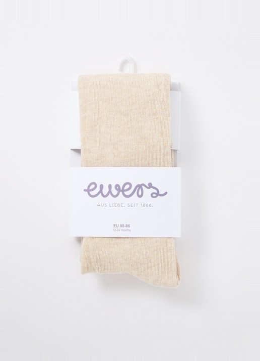Ewers Fijnegebreide babymaillot in katoenblend - voorkant 3 beige