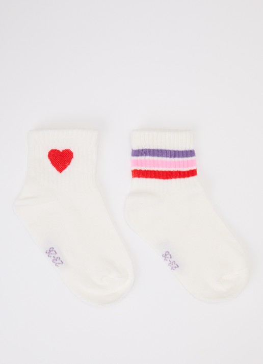 Ewers Herzen sokken in katoenblend 2-pack