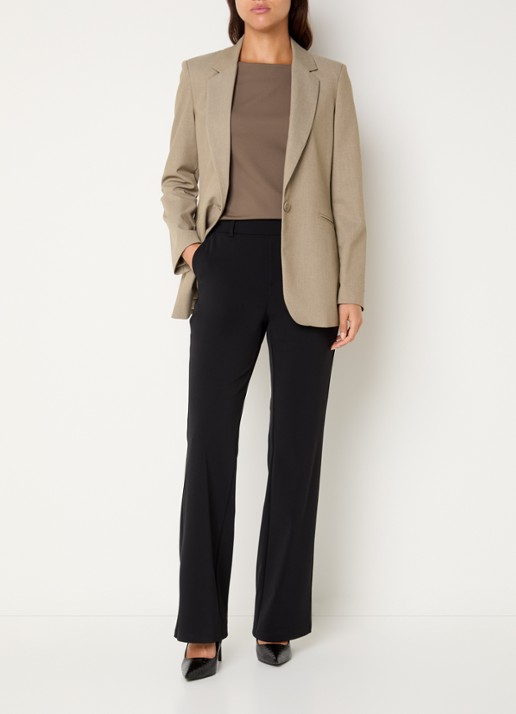 Expresso Blazer met paspelzakken - voorkant 4 khaki