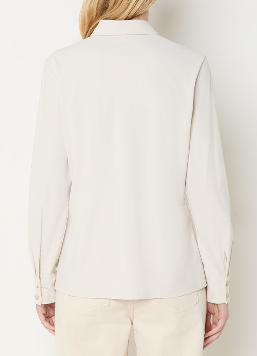 Expresso Blouse met kraag - achterkant 5 creme