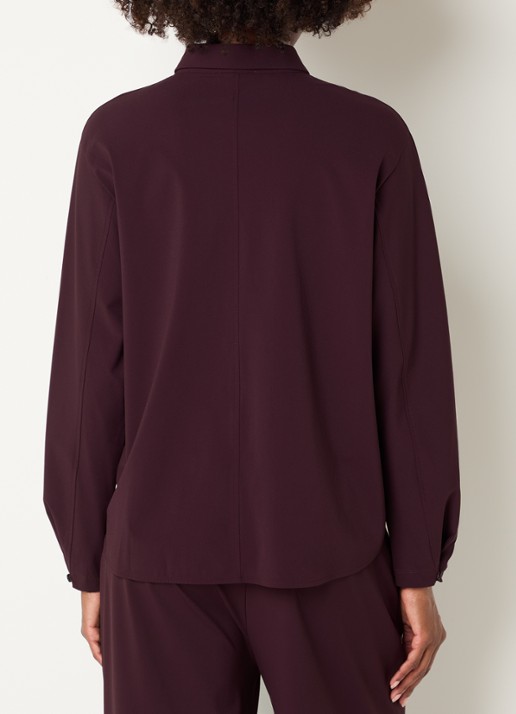 Expresso Blouse met kraag - achterkant 2 aubergine