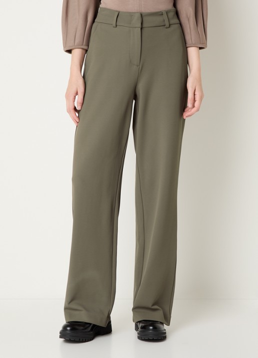 Expresso High waist flared fit broek met steekzakken