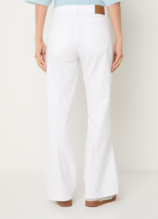 Expresso High waist flared fit chino met steekzakken - achterkant 4 gebroken wit