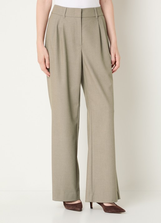 Expresso High waist flared fit pantalon met steekzakken
