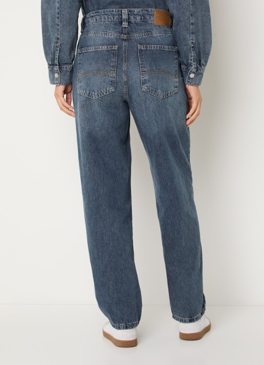 Expresso High waist straight fit jeans met medium wassing - achterkant 5 indigo