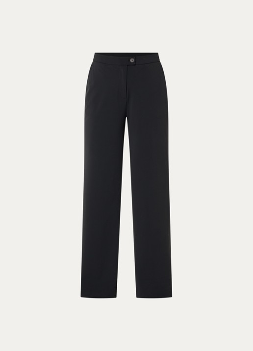 Expresso High waist straight fit pantalon met paspelzakken - voorkant zwart