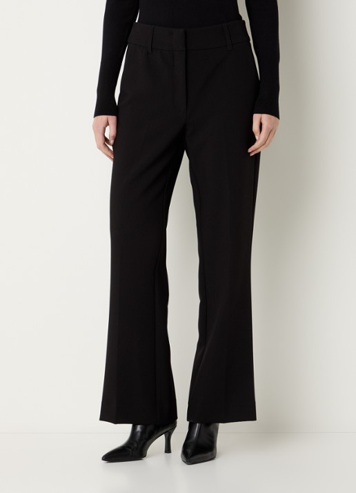 Expresso High waist straight fit pantalon met steekzakken