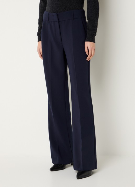 Expresso High waist straight fit pantalon met steekzakken