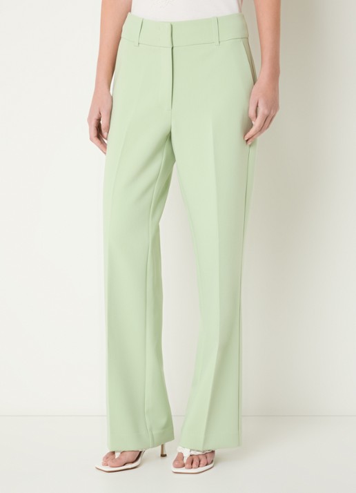 Expresso High waist straight fit pantalon met steekzakken