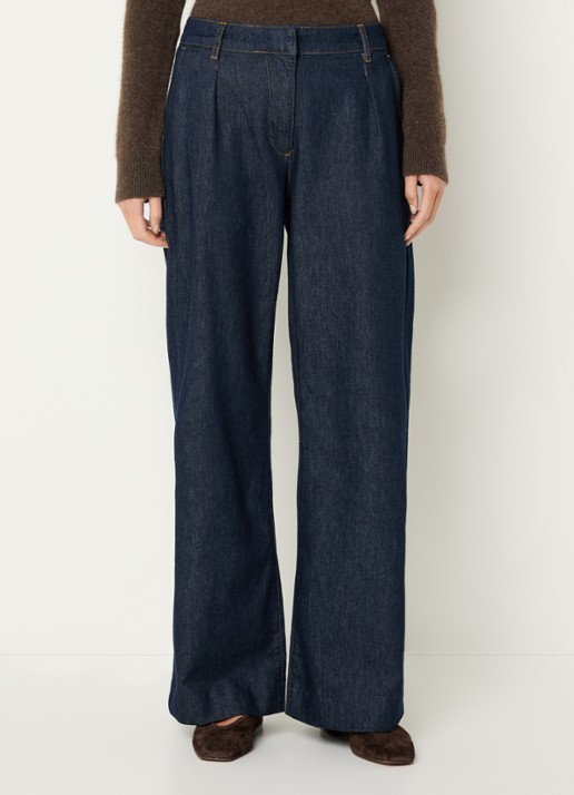 Expresso High waist wide leg jeans met donkere wassing