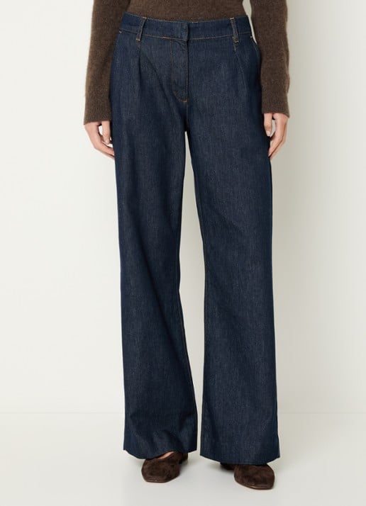 Expresso High waist wide leg jeans met donkere wassing