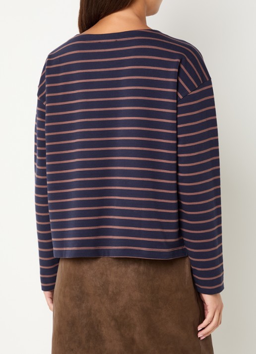 Expresso Longsleeve met streepprint - achterkant 2 donkerblauw