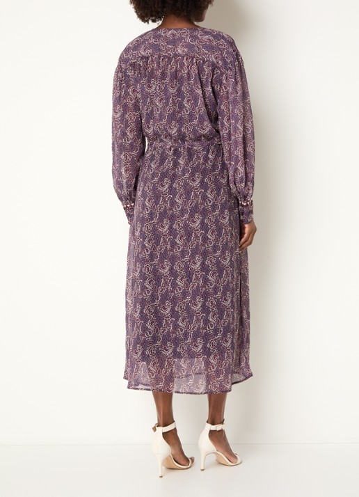 Expresso Maxi tuniekjurk met print - achterkant 4 paars