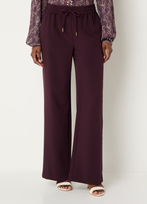 Expresso Mid waist flared fit broek met steekzakken