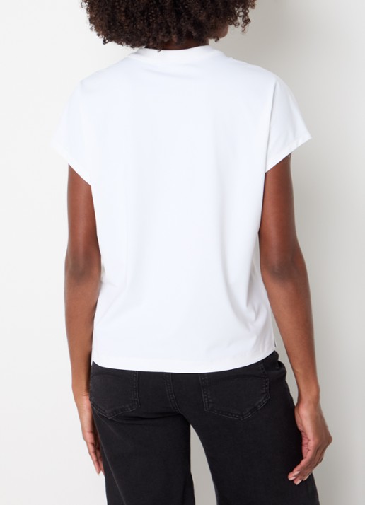 Expresso Noos T-shirt met V-hals - achterkant 2 wit