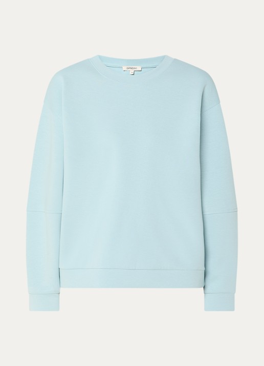 Expresso Sweater met ronde hals - voorkant lichtblauw