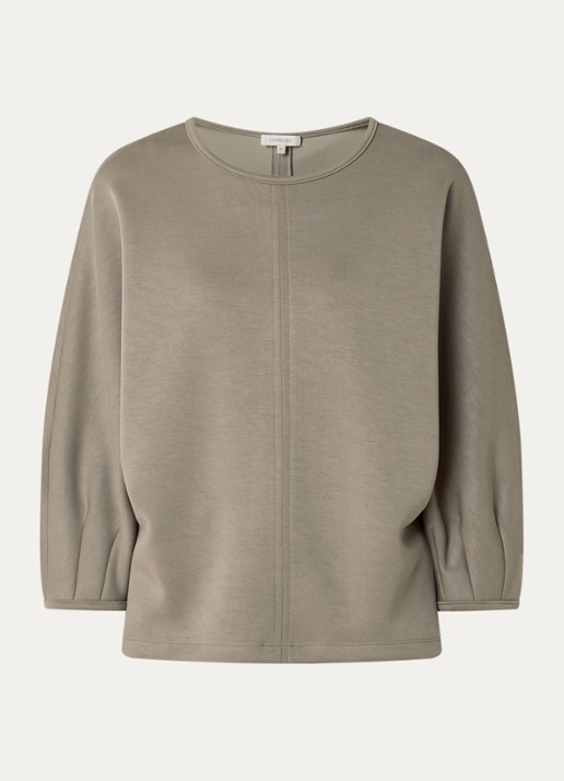 Expresso Sweater met ronde hals - voorkant 2 donkerbeige