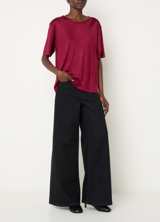 Expresso T-shirt met glanzende finish - voorkant 3 rood